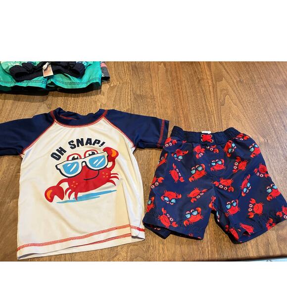 Boys Swim Trunks Rash Guard Lot 18M, 18-24M, Swiggles, Old Navy, Cat & Jack - Picture 2 of 12